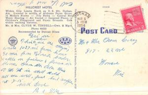 Dothan Alabama Hillcrest Motel Street View Antique Postcard K46807