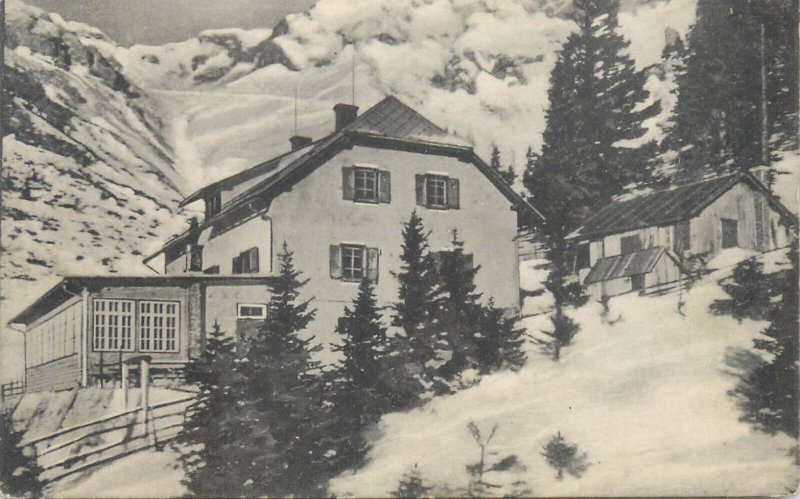 Austria mountain shelter refuge hut at Waxriegel Rax 1927