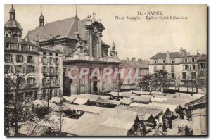 Postcard Old Place Mengin Nancy Eglise Saint Sebastien