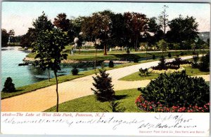 Postcard PARK SCENE Paterson New Jersey NJ AN3552