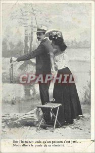 Old Postcard On Baits That a Fish has Jete Let us punish the temerity of his ...