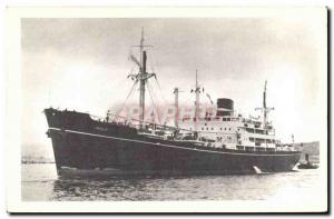 Old Postcard Messageries Maritimes Boat Company The Indus cargo ship