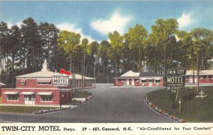 Concord North Carolina Twin-City Motel Vintage Postcard AA15956