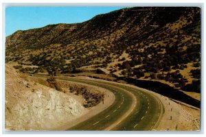 1960 Highway US 66 Through Tijeras Canyon Albuquerque New Mexico Posted Postcard