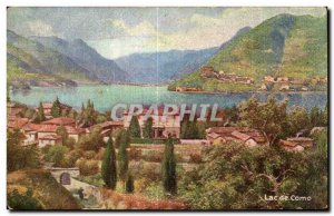 Old Postcard Lake Como Italy Italia