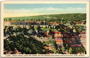 Arizona AZ, Bright Angel Lodge and Cabins, Grand Canyon National Park, Postcard