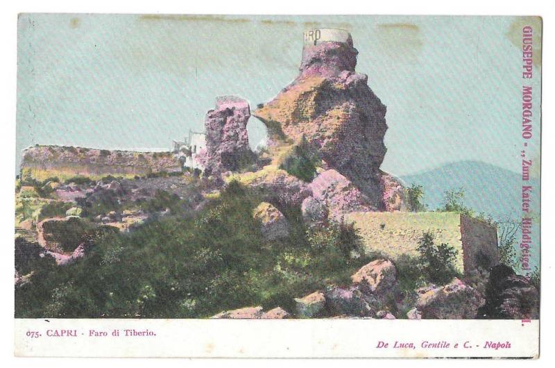 Capri Italy Faro di Tiberio Lighthouse Tiberius UND Postcard