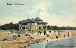 Ystad Saltsjöbaden Beach Scene Sweden c1910s Vintage Postcard