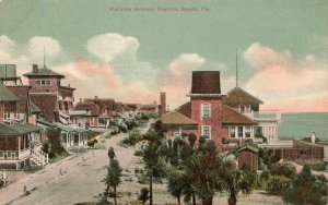 Daytona FL Fairview Avenue  G. W. Morris Postcard