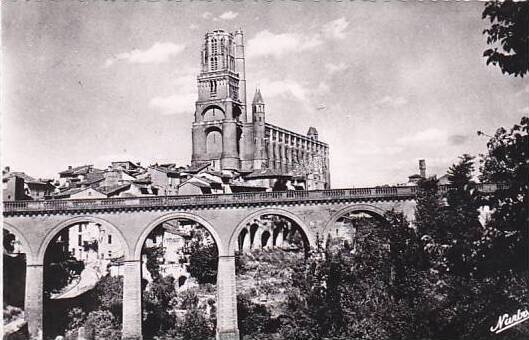 France Albi La Basilique Sainte-Cecile Pont sur le Tarn Real Photo