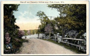 Postcard - One of our Country Drives - Wisconsin