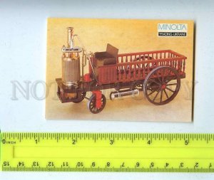 260066 USSR CAR Steam truck Pequier Pocket CALENDAR 1992 year