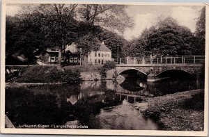 Postcard Belgium Luftkuorort Eupen Langesthalerbrucke