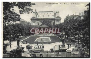 Old Postcard Prefecture Saint Etienne Place Marengo Automotive