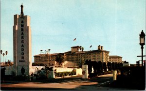 Vtg 1950s Ambassador Hotel Los Angeles California CA Unused Postcard