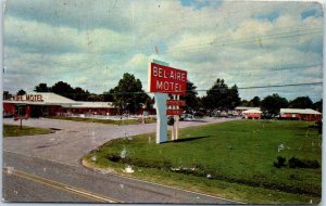 1950s Bel-Aire Motel U.S. Route 301 Fayetteville NC Postcard