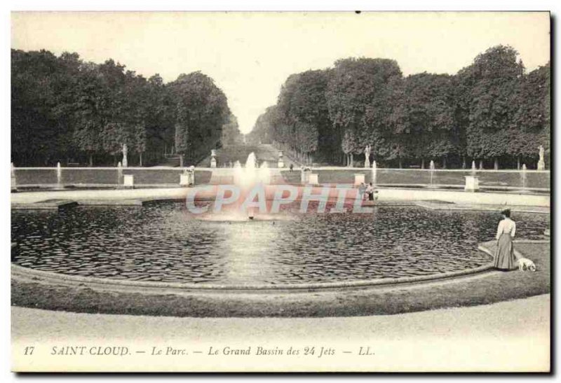 Postcard Old St Cloud Park Grand Basin 24 jets