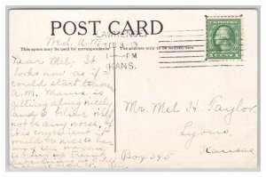 Kansas City Missouri Hotel Savoy Postcard c1915 Postmark
