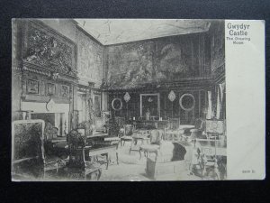 Cymru Llanrwst GWYDYR CASTLE Drawing Room c1904 Postcard by Pictorial Stationery