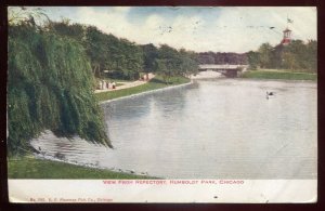 h2269 - CHICAGO Illinois Postcard 1909 Humboldt Park. Bridge by Hammon