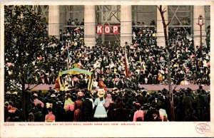 King Rex Receiving Key for Mardi Gras New Orleans Undivided Back Postcard R72