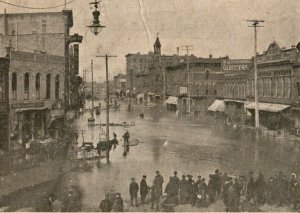 C.1904 Saginaw's Greatest Flood, Genesee Avenue Postcard F70