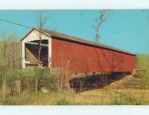 Pre-1980 COVERED BRIDGE Bloomingdale Indiana IN t8570