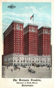 Vintage Postcard 1920's The Benjamin Franklin Chestnut & 9th St. Philadelphia PA