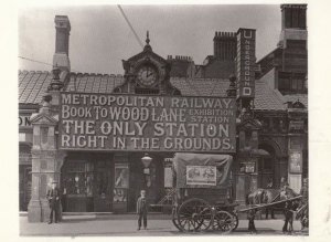 London Train Railway BBC Wood Lane Station Exhibition Finchley Railway Postcard
