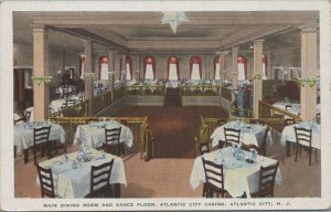 Postcard Main Dining Room and Dance Floor Atlantic City Casino Atlantic City NJ