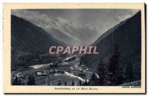 Old Postcard Argentiere and Mont Blanc