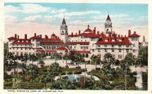 Vintage Postcard Hotel Ponce De Leon System Hostelries St. Augustine Florida FL