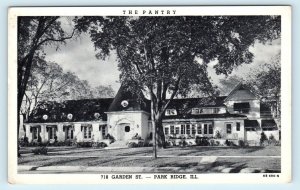 PARK RIDGE, IL ~ The PANTRY RESTAURANT c1940s Roadside Cook County Postcard