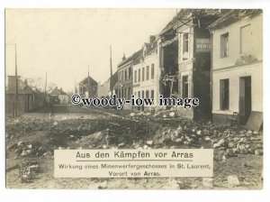 su2937 - War Damage in St Laurent from fighting before Arras - postcard by NVE