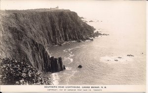RPPC CANADA, NB, Grand Manan, Southern Head Lighthouse, 1931, Island, Ocean View