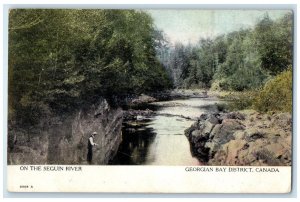 1908 On The Seguin River Georgian Bay District Canada Posted Antique Postcard