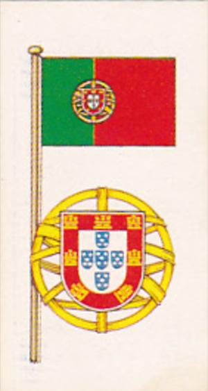 Vintage Trade Card Brooke Bond Tea Flags and Emblems Of The World No 32 Portugal