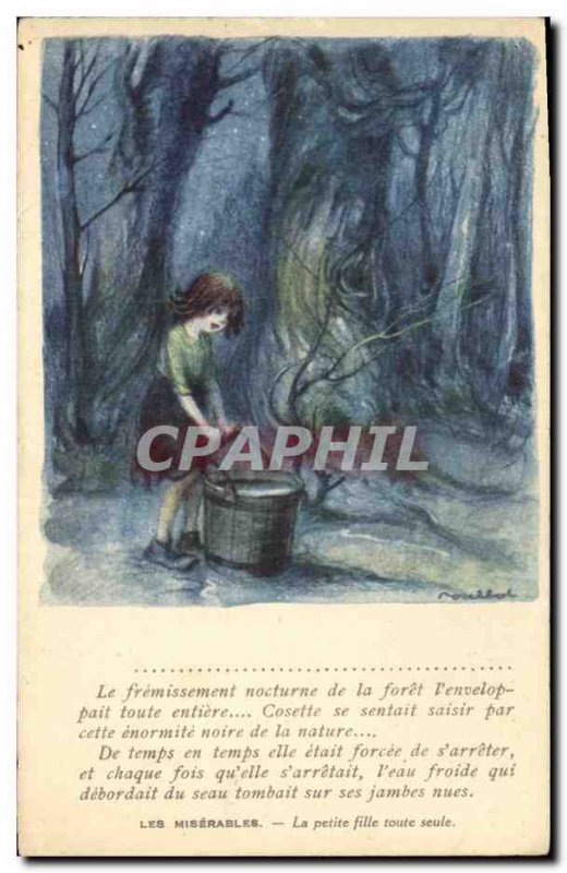 Old Postcard Fantasy Illustrator Poulbot Victor Hugo Les Miserables The littl...