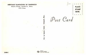 Postcard HISTORICAL SCENE Sandwich Massachusetts MA AR4797