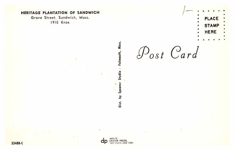 Postcard HISTORICAL SCENE Sandwich Massachusetts MA AR4797
