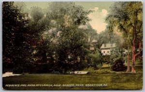 Vtg Grantham PA Residence Mrs Anna McCormick Rose Garden 1910s View Postcard