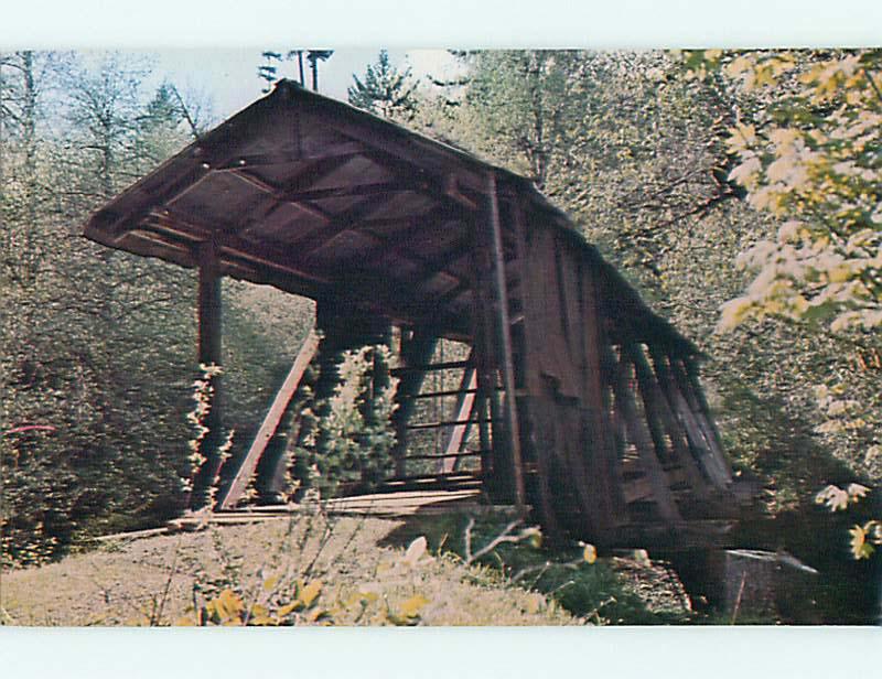 Unused Pre-1980 COVERED BRIDGE Dallas Oregon OR t7782