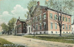 c1907 Postcard; Rutland VT High School, Rutland County