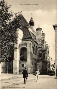 CPA TROYES Église St-Nicolas Aube (100806)