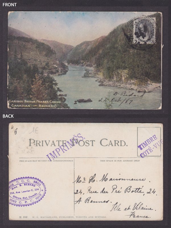 Postcard, CANADA, Caribou Bridge Fraser Canon
