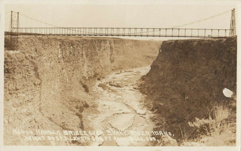 RP: SNAKE RIVER , Idaho , 1910-20s ; Hansen Bridge