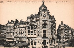 Vintage Postcard 1910's Rue Notre Dame Cathedral Church Rue Reaumur Paris France