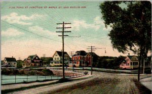 Lynn, Massachusetts - Flax Pond at Maple St & Euclid Ave - c1908