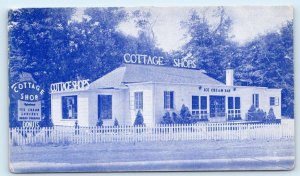 ENGLEWOOD CLIFFS, NJ New Jersey ~ Roadside COTTAGE SHOPS Ice Cream 1961 Postcard