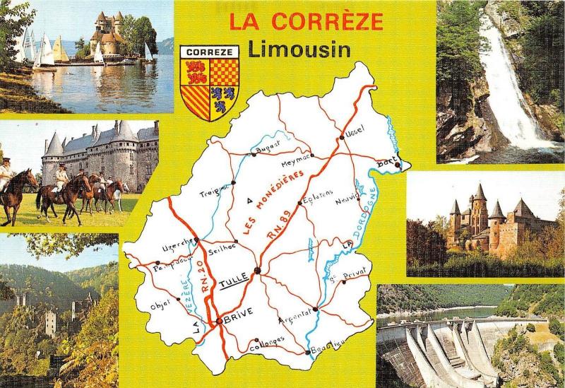BR15824 La Correze Limousin Map Cartes Geographiques  france